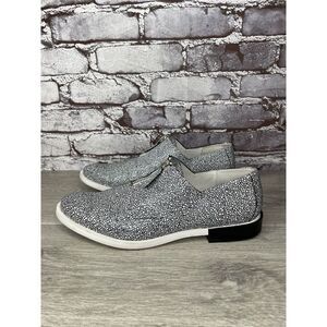 Miista London Black White Leather Cracked Print Center Zip Shoes Women 39EU/8.5M